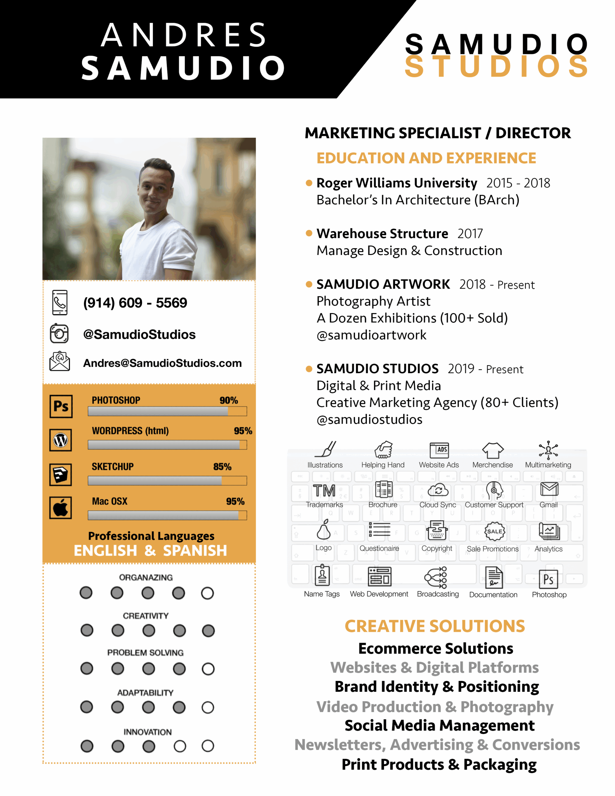 Andres Samudio is a marketing professional with 10 years of experience helping businesses grow their online presence and brand visibility.
