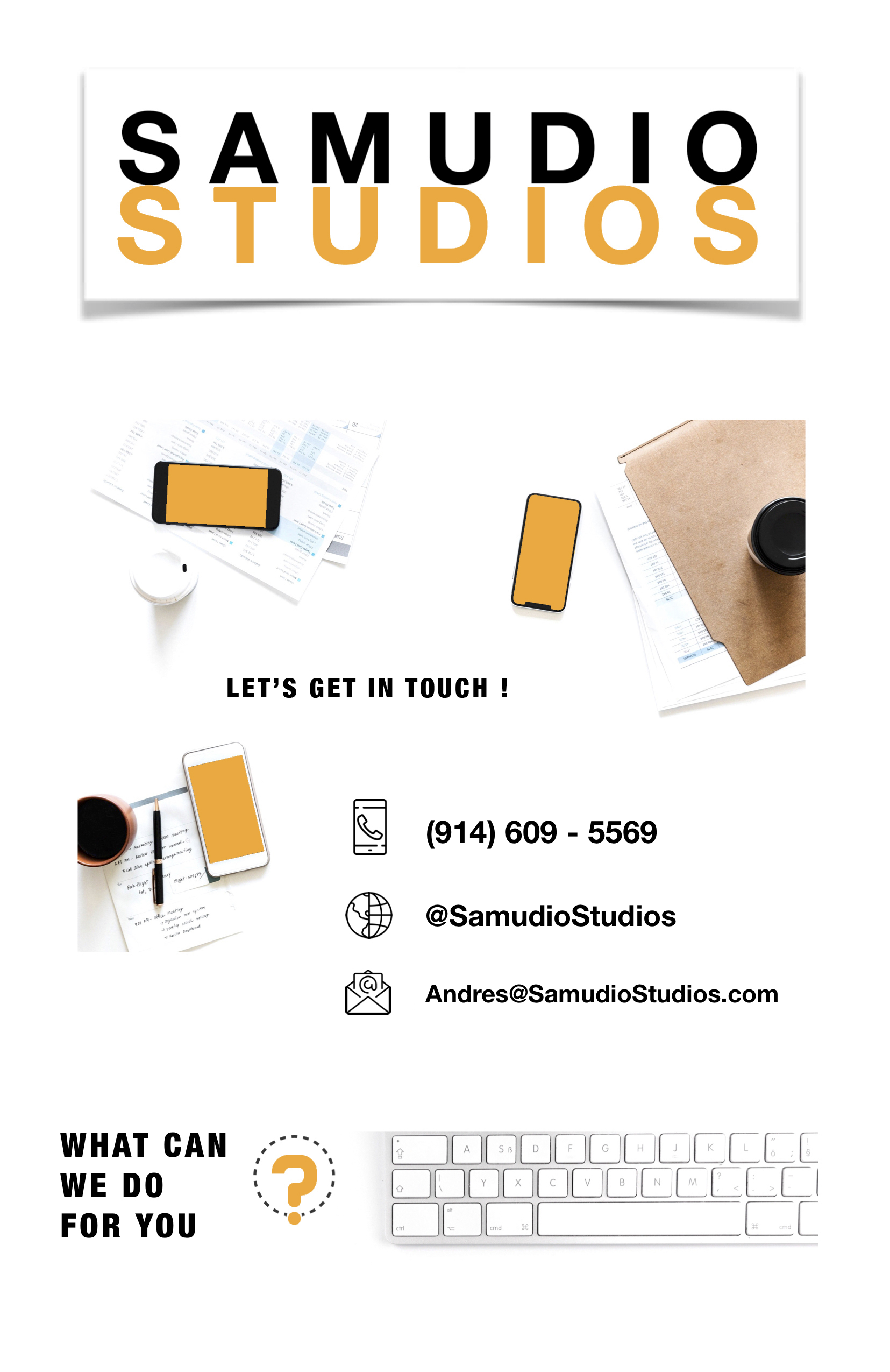 Samudio Studios stands for creative solutions and results-driven marketing. Through expertise, strategy, and innovation, we help you grow.
