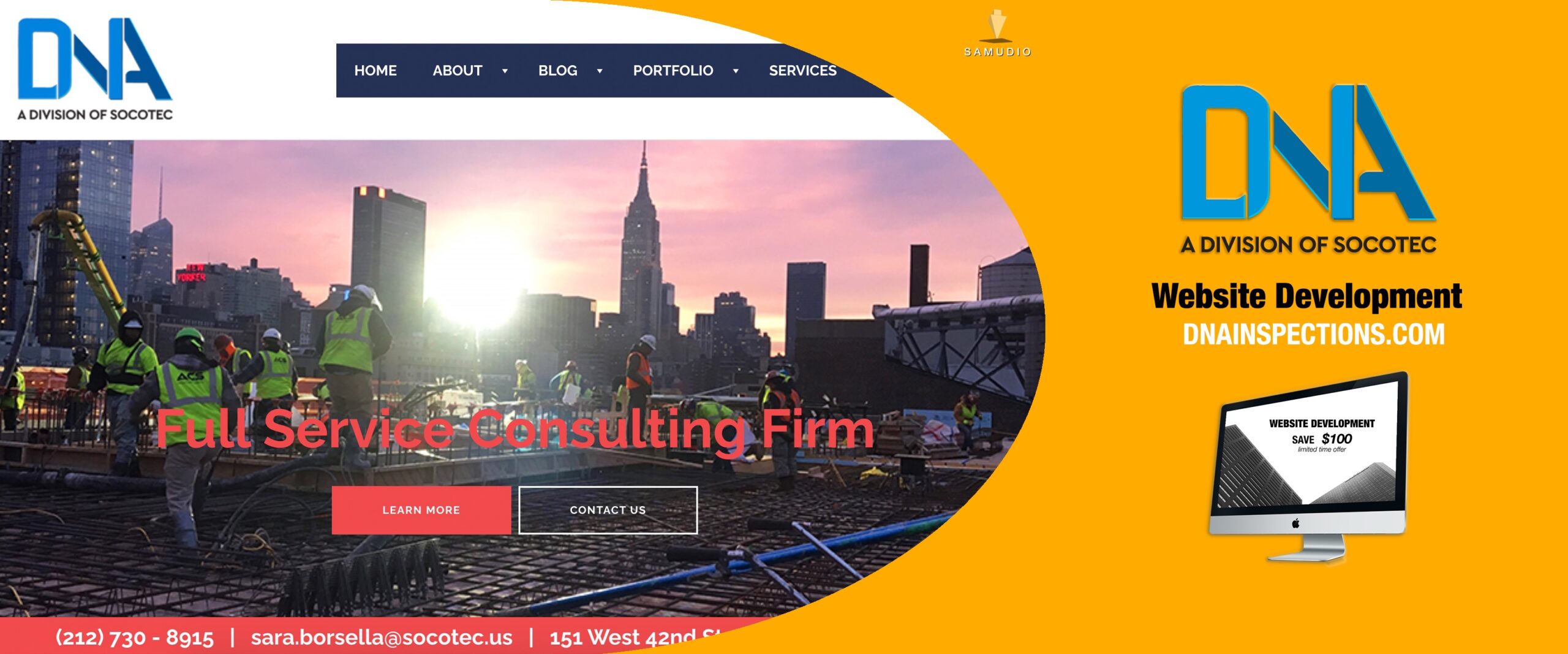 Website development project for DNA Inspections showcasing a modern, professional inspection services website designed to improve local SEO, attract clients, and help the business dominate its local market.”