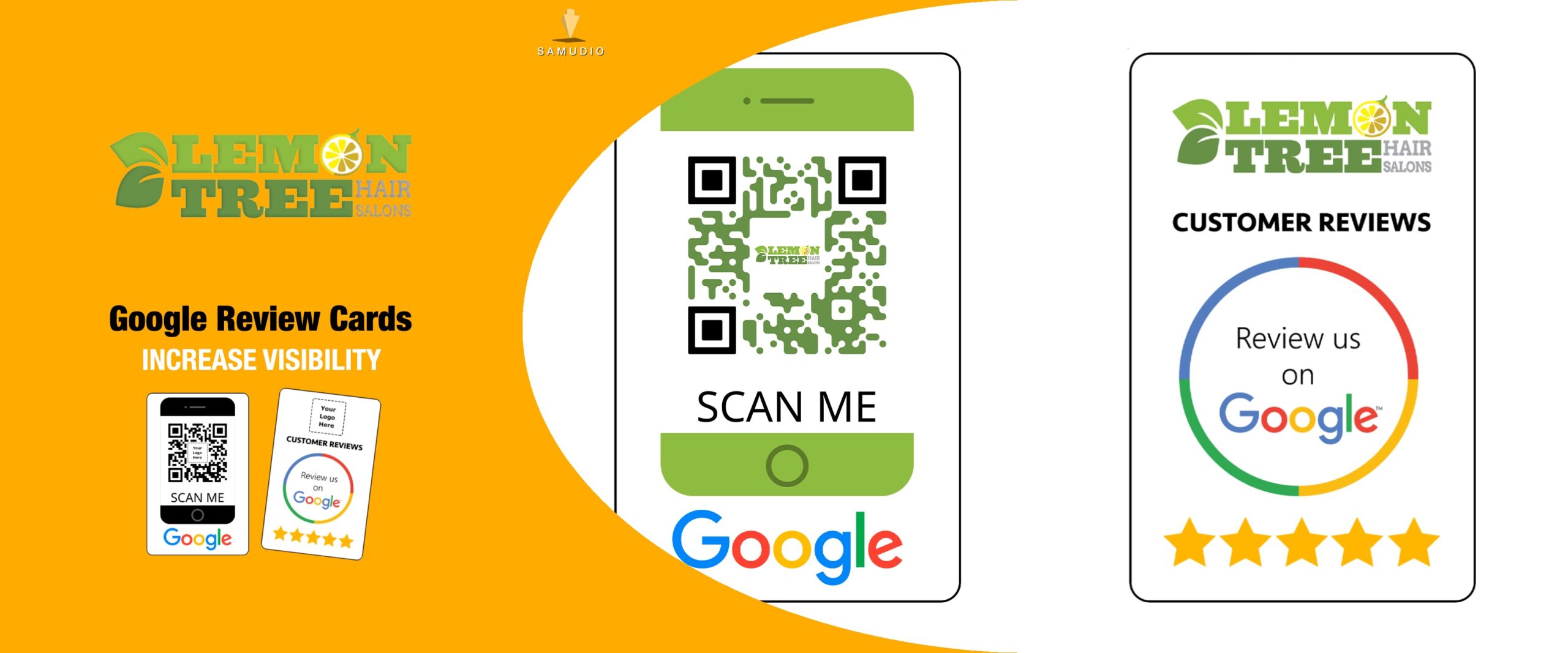 Google review cards for Lemon Tree created by Samudio Studios, a marketing agency, showcasing a customer review solution that delivers real results for clients and helps the business dominate its local market.