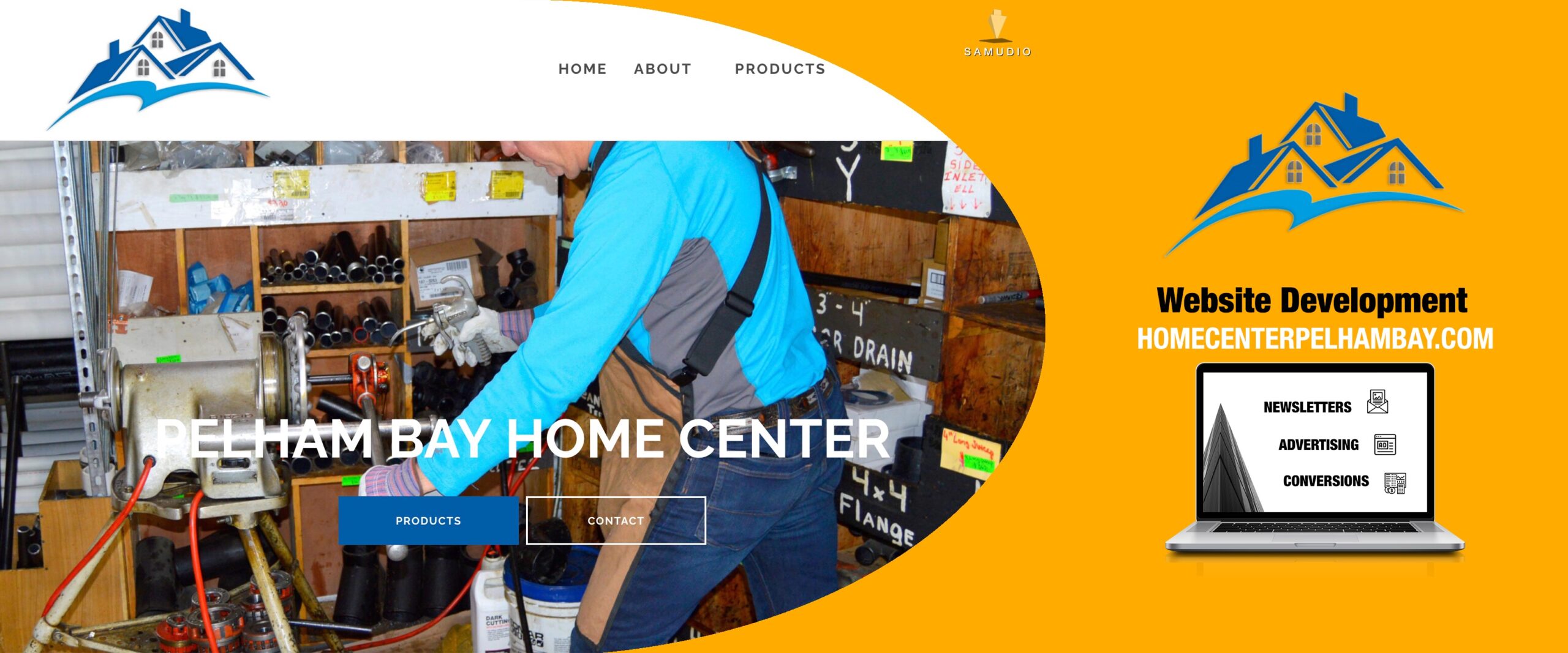 Website development for Pelham Bay Home Center by Samudio Studios, a marketing agency, showcasing a modern, responsive website that delivers real results for clients and helps the business dominate its local market.