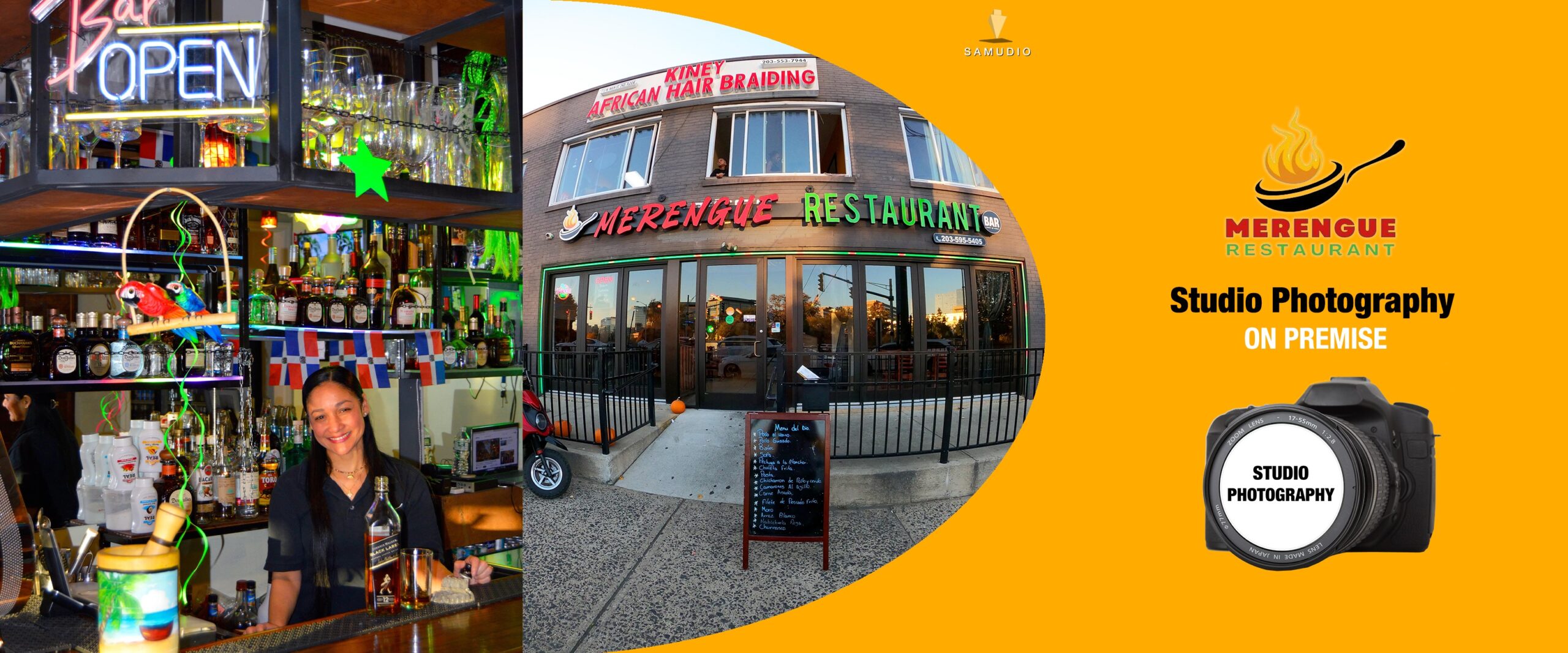 Studio photography for Merengue Restaurant by Samudio Studios, a marketing agency, showcasing professional restaurant imagery that delivers real results for clients and helps the business dominate its local market.