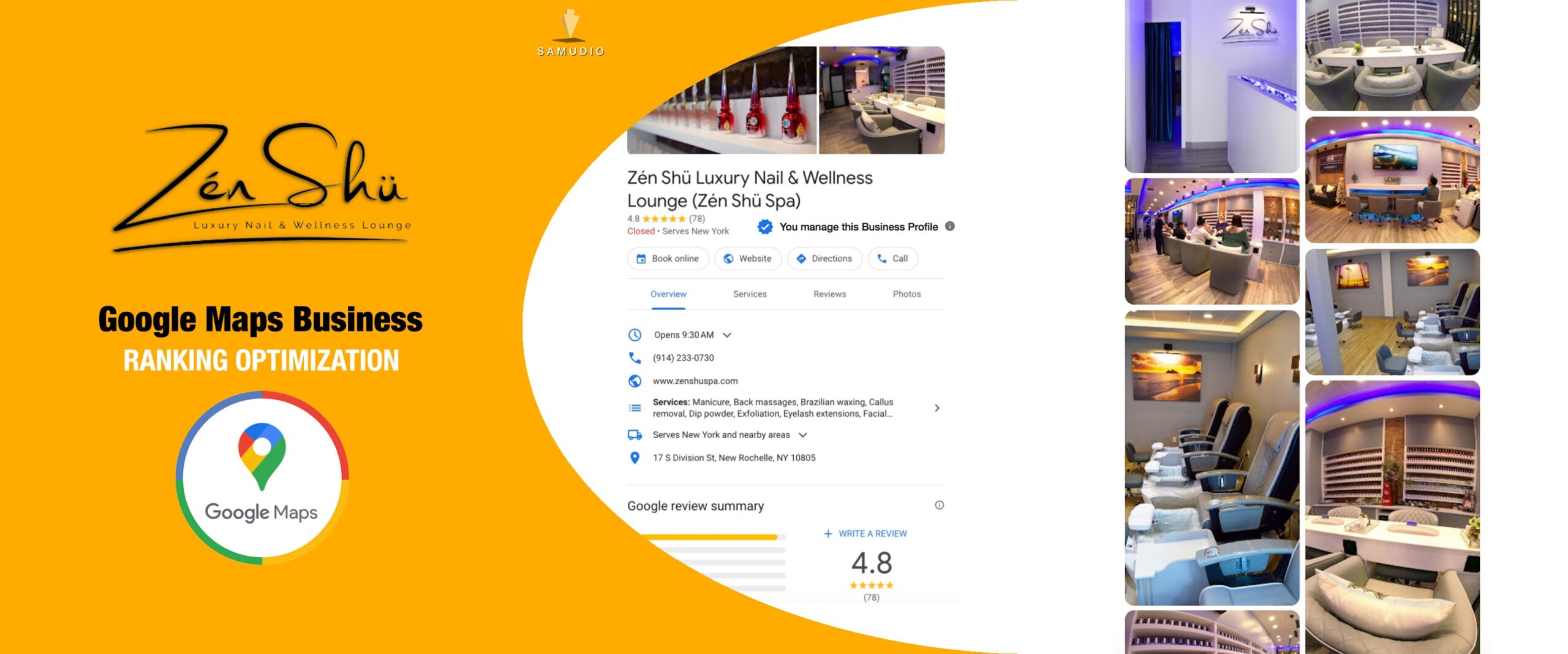 Google Maps Business Profile optimization for Zen Shu showcasing enhanced local map visibility, improved customer engagement, and strategies to help the business dominate its local market.