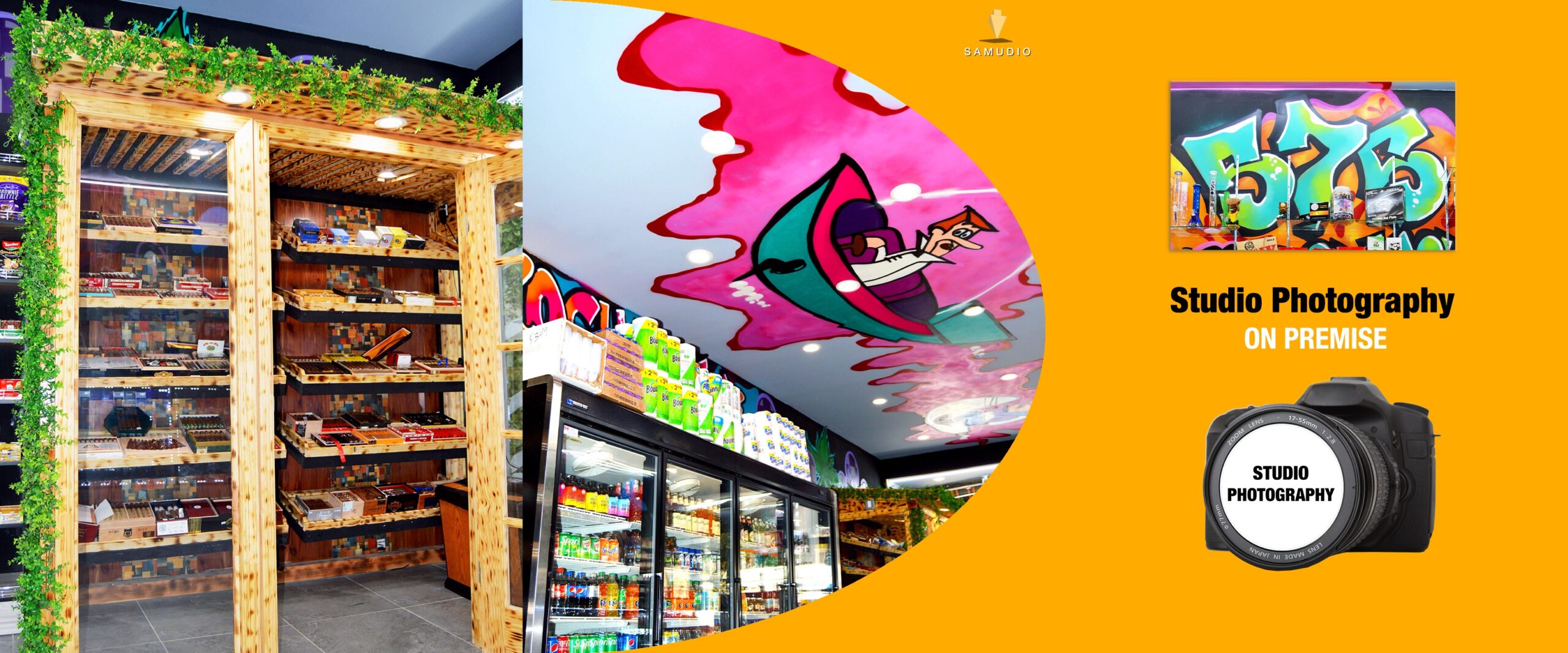 Studio photography for 575 Convenience showcasing professional retail imagery and branding designed to attract customers, enhance local visibility, and help the convenience store dominate its local market.